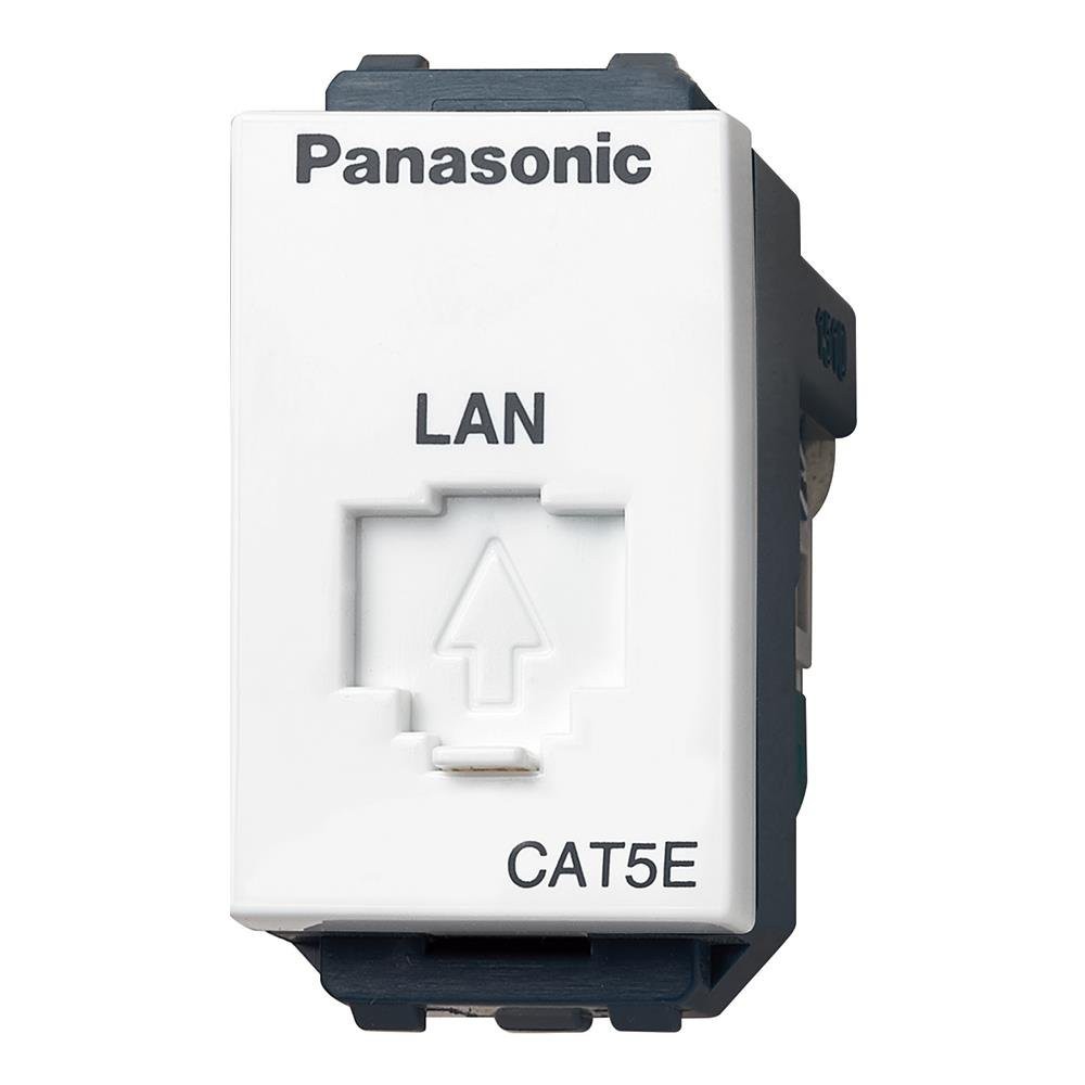 เต้ารับคอมพิวเตอร์ PANASONIC CAT5E WEGN 2488 สีขาว COMPUTER SOCKETS เต้ารับสายไฟ
