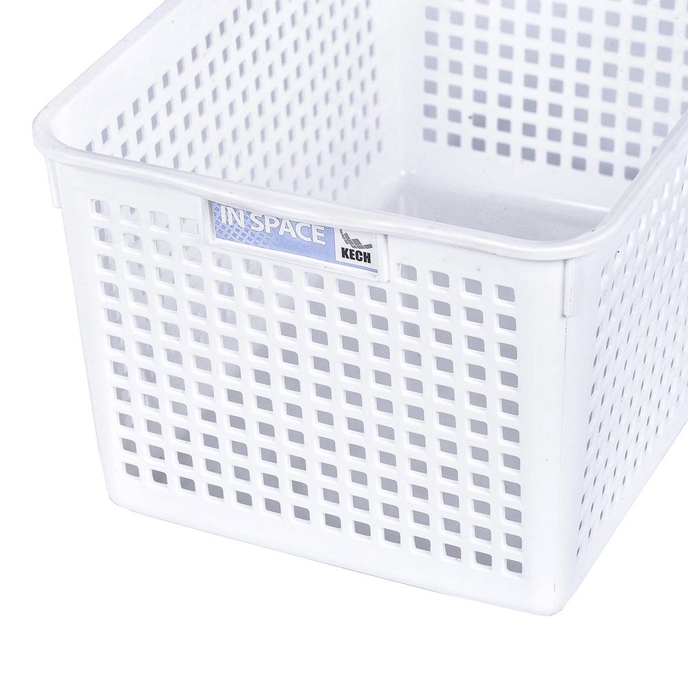 ตะแกรงใส่ของเหลี่ยมสูง ใหญ่ INSPACE KECH 5184 สีขาว KITCHEN GRATE SQUARE INSPACE KECH 5184 WHITE