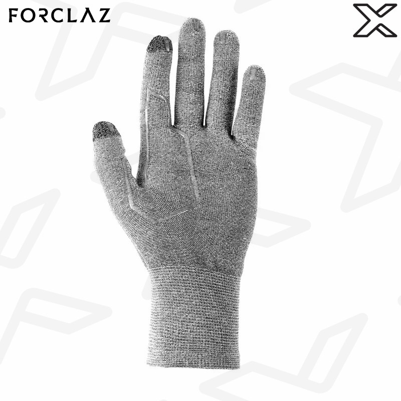 FORCLAZ ถุงมือชั้นในใช้กับหน้าจอสัมผัสใส่ได้ทั้งชายและหญิงสำหรับการเทรคกิ้งบนภูเขารุ่น TREK 500 (สีเทา)