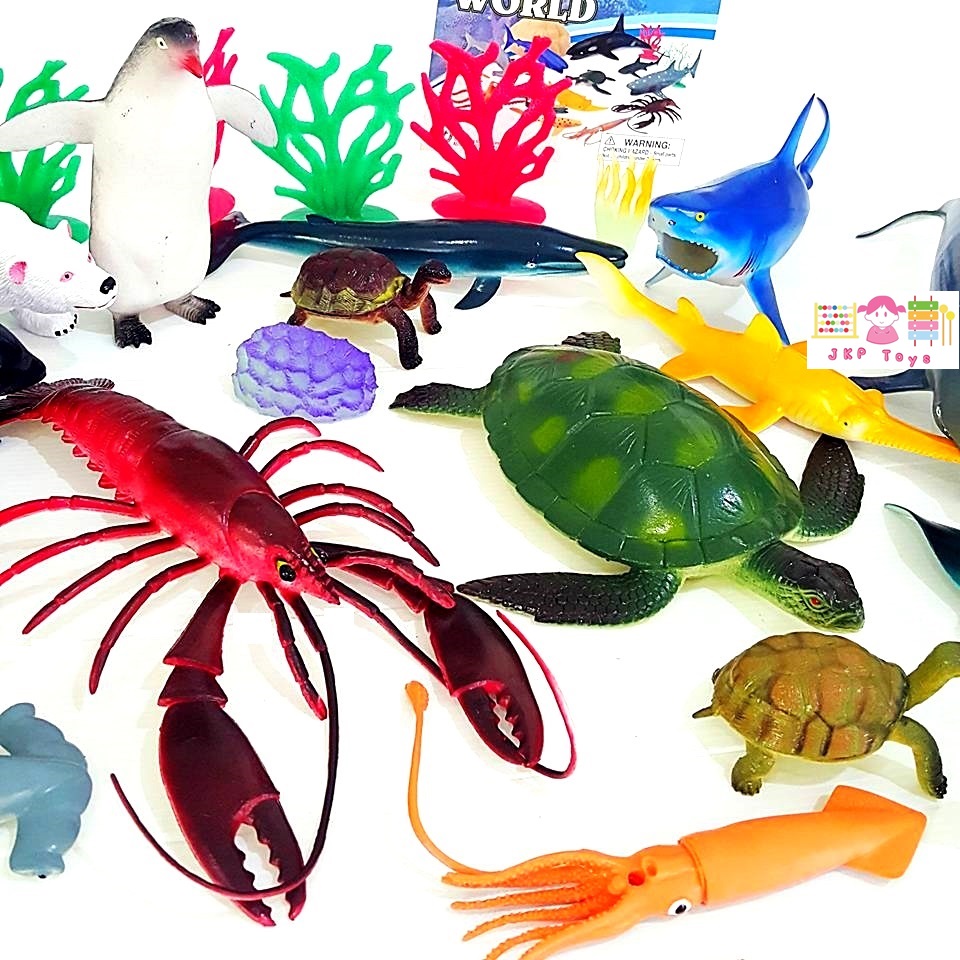 โมเดลพลาสติกเกรดดี ลายสัตว์ทะเลเเละขั้วโลก