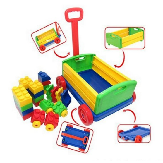 รถลากบล๊อคต่อ ชิ้นใหญ่มาก 30ชิ้น