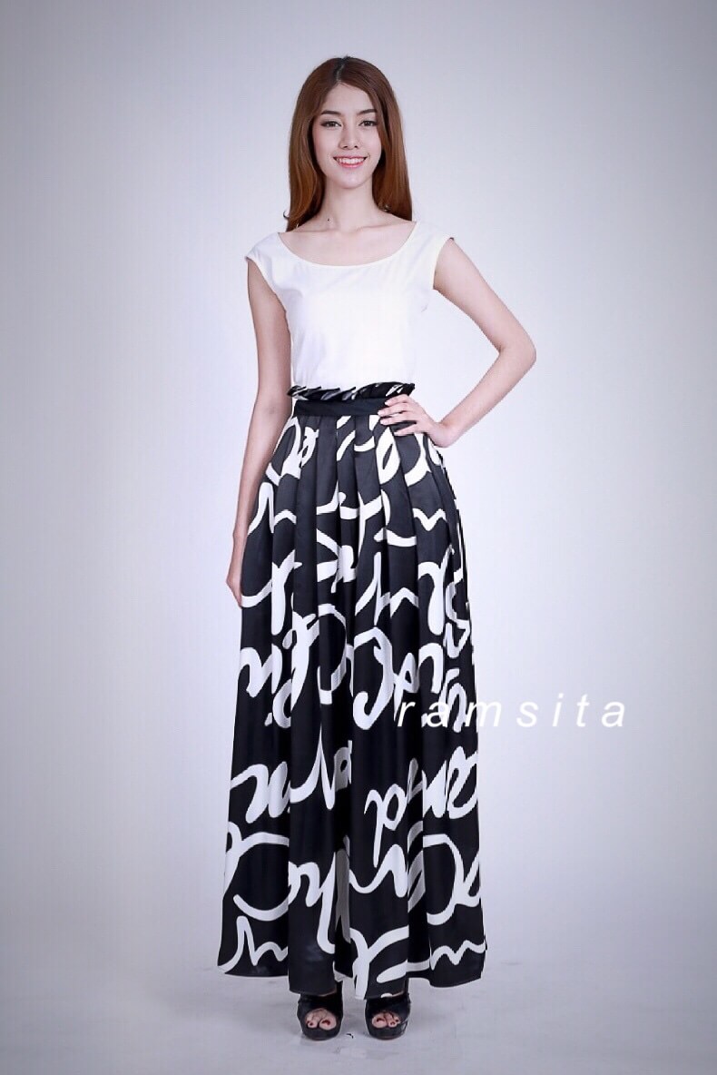 MD0009 เสื้อผ้าแฟชั่น เสื้อผ้าเกาหลี เสื้อผ้าแฟชั่นเกาหลี แม็กซี่เดรส Maxi Dress ชุดไปงาน ชุดออกงาน ชุดกระโปรงยาว ชุดแซกยาว เดรสยาว