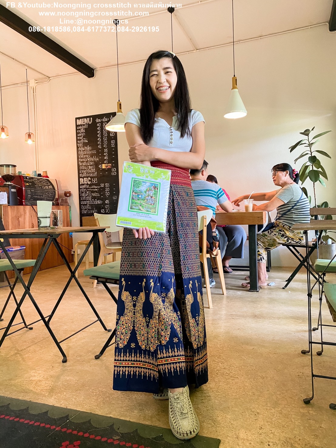 เครื่องดนตรี ชุดปักครอสติส พิมพ์ลาย ครอสติสจีน งานฝีมือทำที่บ้าน DIY