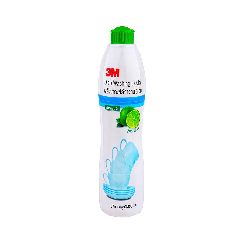 น้ำยาล้างจาน 3M 800 มล. LIQUID CLEANING WARE 800ml 3M LEMON
