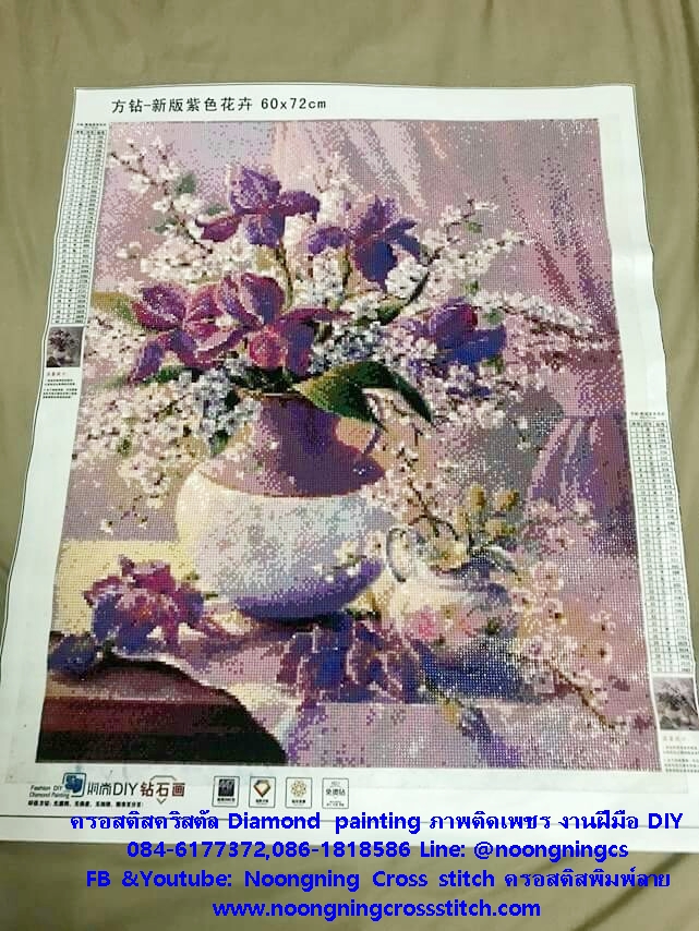 ลูกแมว 6 ตัวครอสติสคริสตัล Diamond painting โมเสก ภาพติดเพชร งานฝีมือ DIY