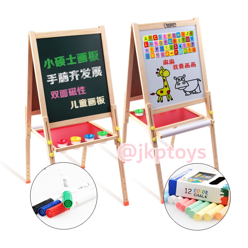 กระดานไวท์บอร์ด+กระดานดำ เเม่เหล็กสูง 60-150 cm.