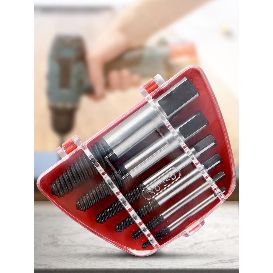 !!สินค้าขายดี!! ชุดถอนเกลียวซ้ายเซ็ต 6 ชิ้น Screwdriver Bits Set