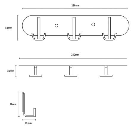 ขอแขวนผ้า NVB-H002 สีโครม ตะขอแขวนติดผนัง ตะขอ ตะขอแขวน ตะขอติดผนัง