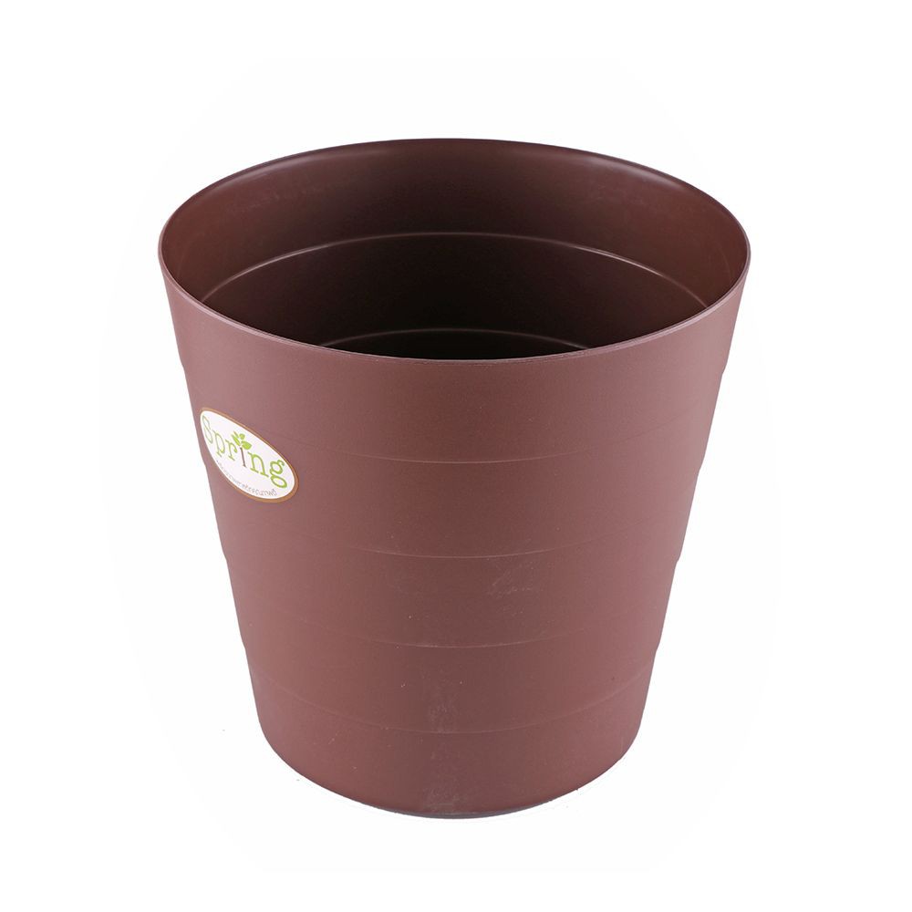 กระถางพลาสติก SPRING SP-02 สีน้ำตาล SPRING SP-02 26X26X25CM M PLASTIC POT