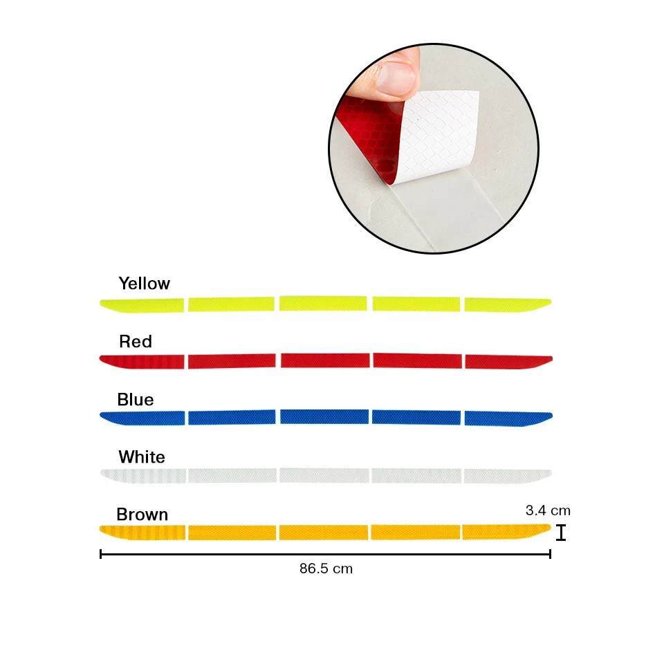 !!สินค้าขายดี!! สติ๊กเกอร์สะท้อนแสงติดท้ายรถยนต์ 5 ชิ้น/เซ็ต CAR Reflective Sticker