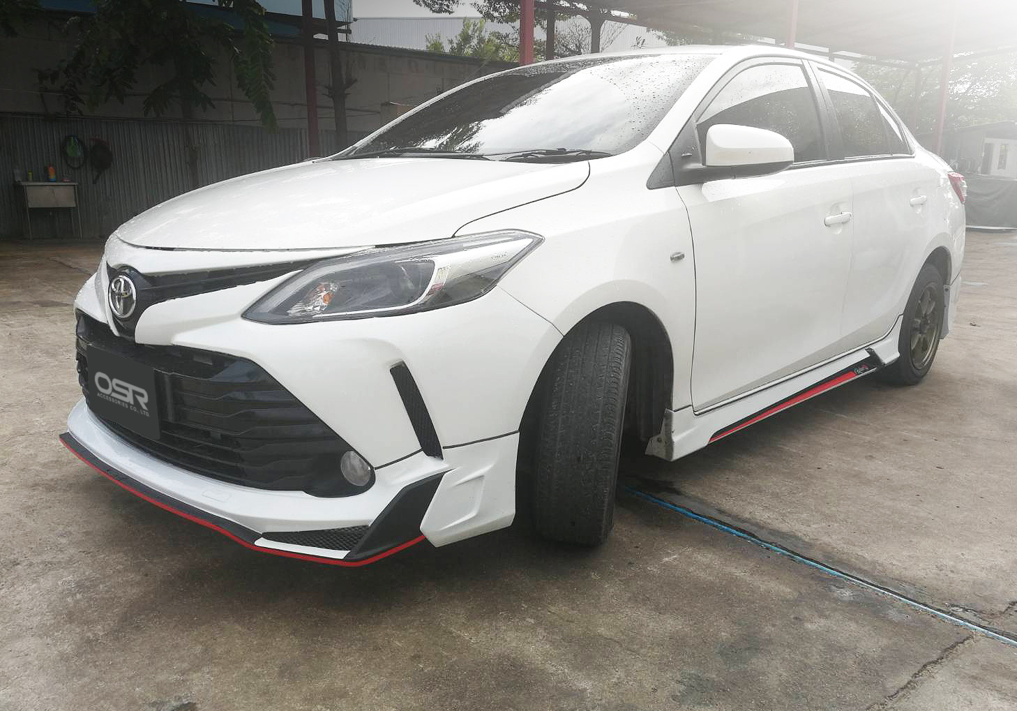 ชุดแต่งรถ สเกิร์ต-สปอยเลอร์ Toyota Vios 2017-2020 ทรง Rider V1 By OSR