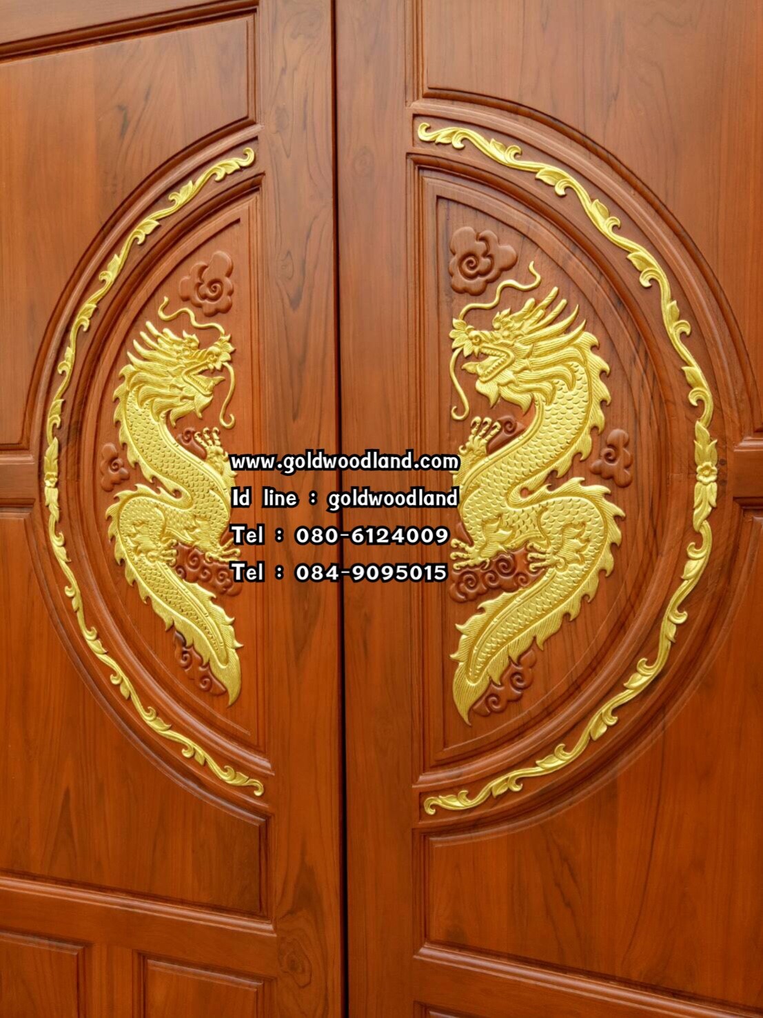 ประตูไม้สักบานคู่ GBB - 04 (คลิกรายละเอียดที่รูป)