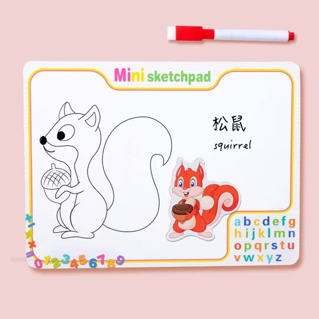 หมุดไม้เสริมความรู้เเละจับคู่รูปภาพ ลายเเมลง