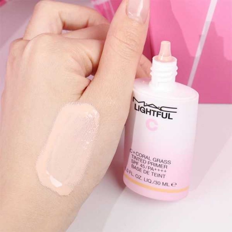 MAC Lightful C+ Coral Grass Tinted Primer SPF 45/PA++++ ไพร์เมอร์ผสมกันแดด