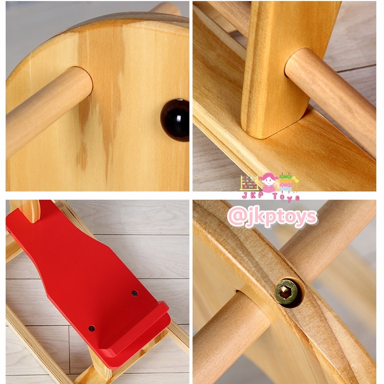 ของเล่นไม้เสริมพัฒนาการ ม้าโยกไม้สีไม้