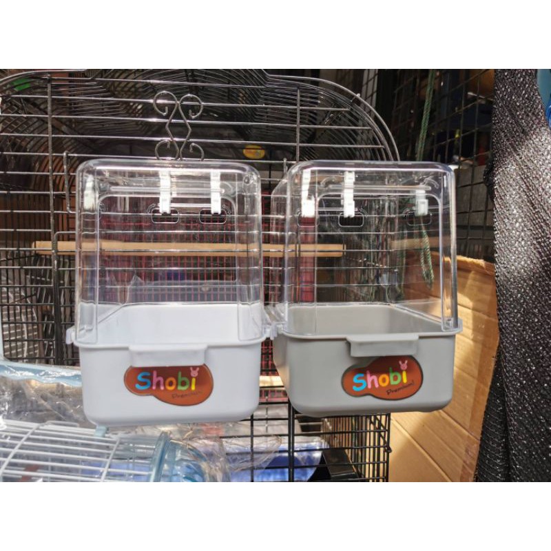 ห้องน้ำนก ห้องอาบน้ำ ที่ใส่อาหารนก (ยี่ห้อโชบิ)