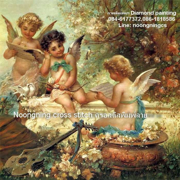 คิวปิด ครอสติสคริสตัล Diamond painting โมเสก ภาพติดเพชร งานฝีมือทำที่บ้าน DIY