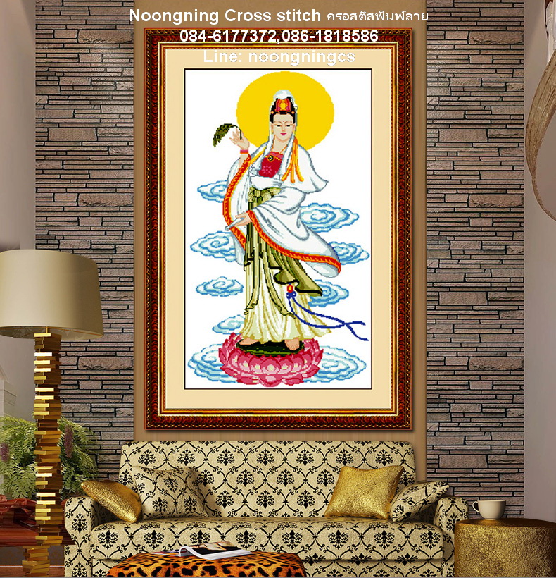 นกคู่ ชุดปักครอสติช พิมพ์ลาย ครอสติสจีน งานฝีมือ DIY