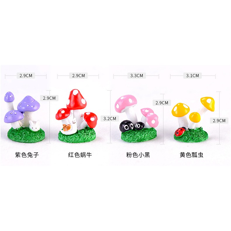 ของจิ๋ว - ขอนไม้แต่งสวนรูปเห็ด