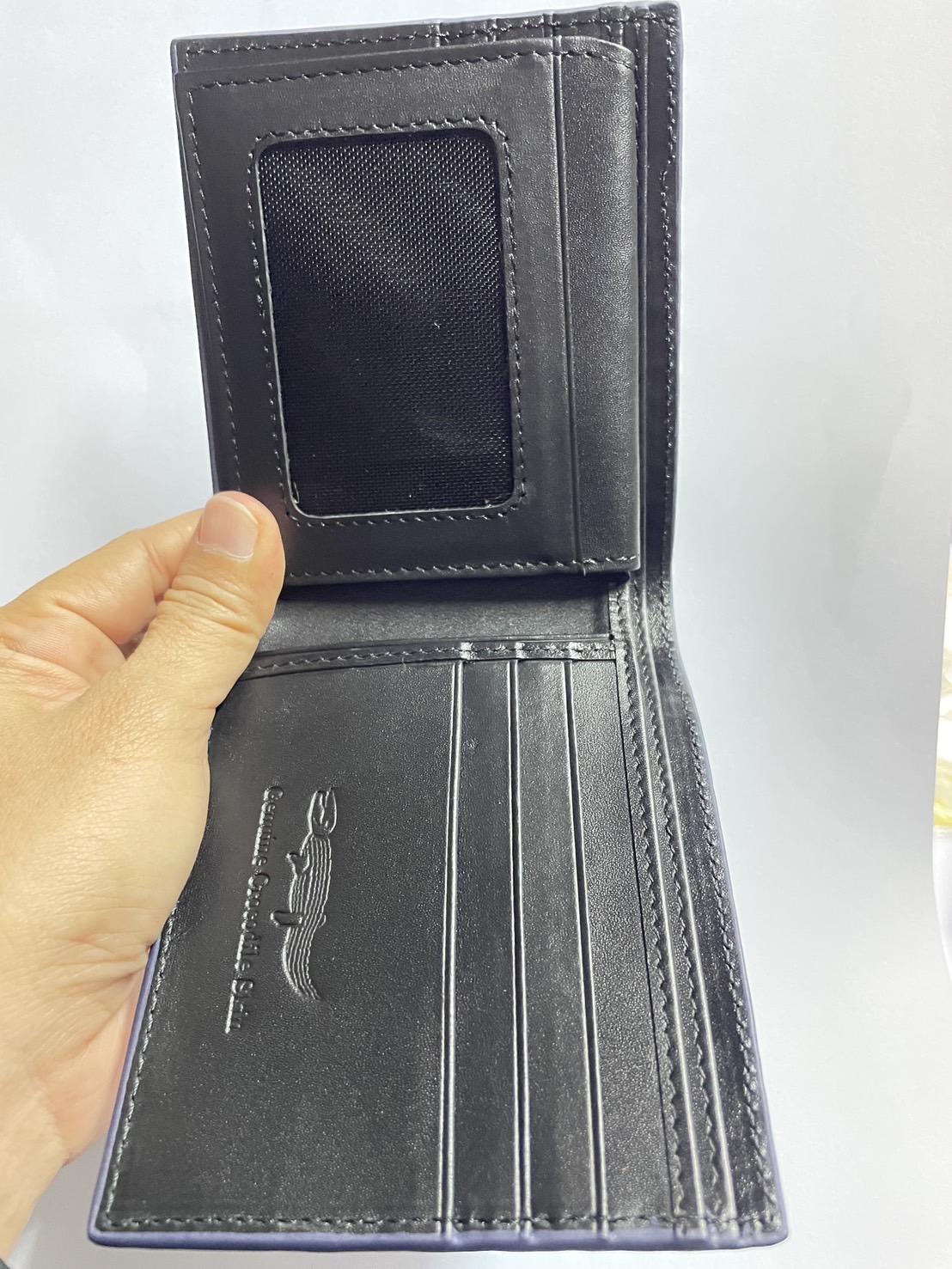 กระเป๋าหนังจระเข้แท้ หนังท้อง