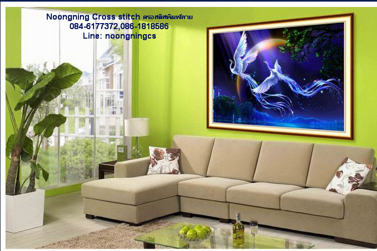 มังกรขาว แก้วสารพัดนึก ชุดปักครอสติส พิมพ์ลาย ครอสติสจีน งานฝีมือทำที่บ้าน DIY