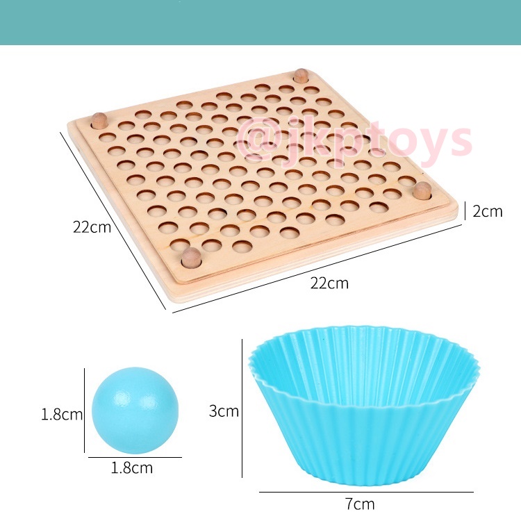 ของเล่นเสริมพัฒนาการ ของเล่นไม้ เซตหัดคีบ จับคู่สี สร้างจินตนาการ