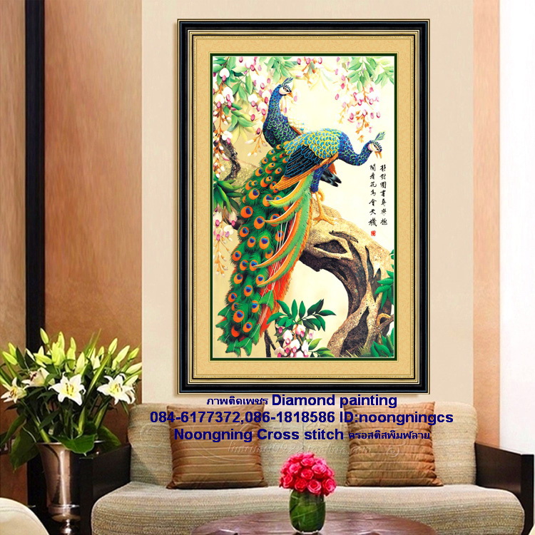 แจกันดอกไม้ ภครอสติสคริสตัล Diamond painting โมเสก ภาพติดเพชร งานฝีมือ DIY