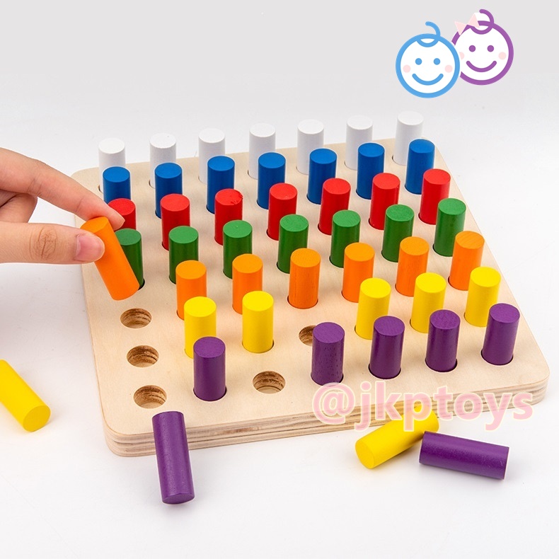 บล็อคไม้ ของเล่นไม้แนวMontessori ของเล่นเสริมพัฒนาการ