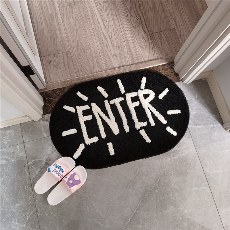 พร้อมส่ง พรมเช็ดเท้า สไตล์มินิมอล พรมห้องน้ำ พรมกันลื่น ดูดซับน้ำได้ดี ขนาด 40*60 ซม. / 45*65 ซม.