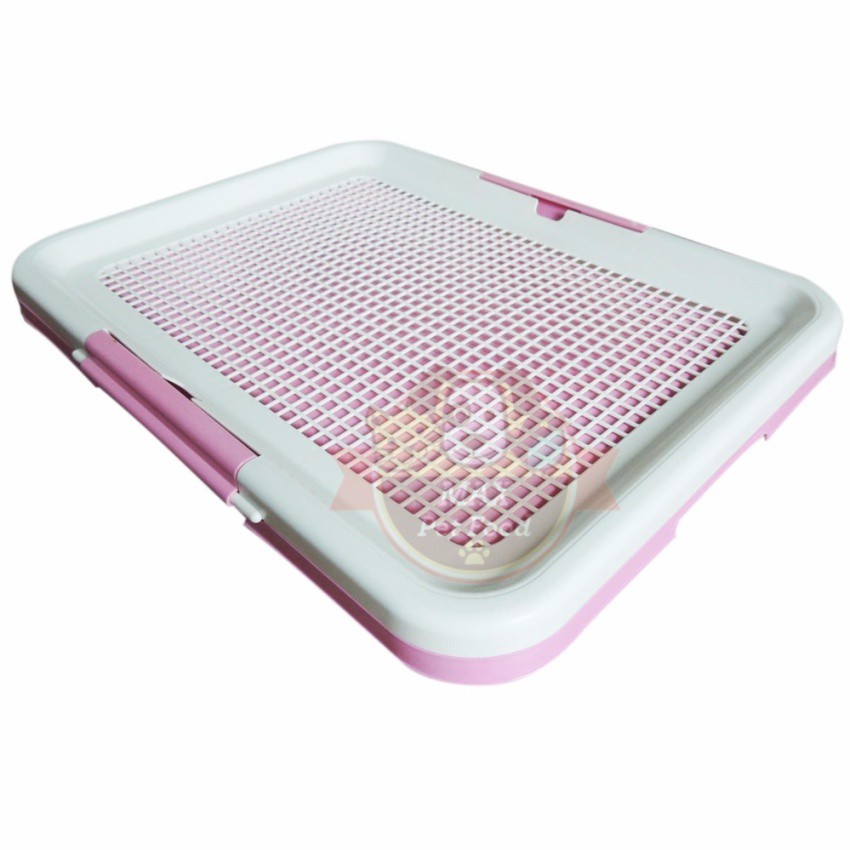 Pet8 ห้องน้ำสุนัข สำหรับสุนัขพันธุ์เล็ก ไซด์ S 50X37X4 สีชมพู