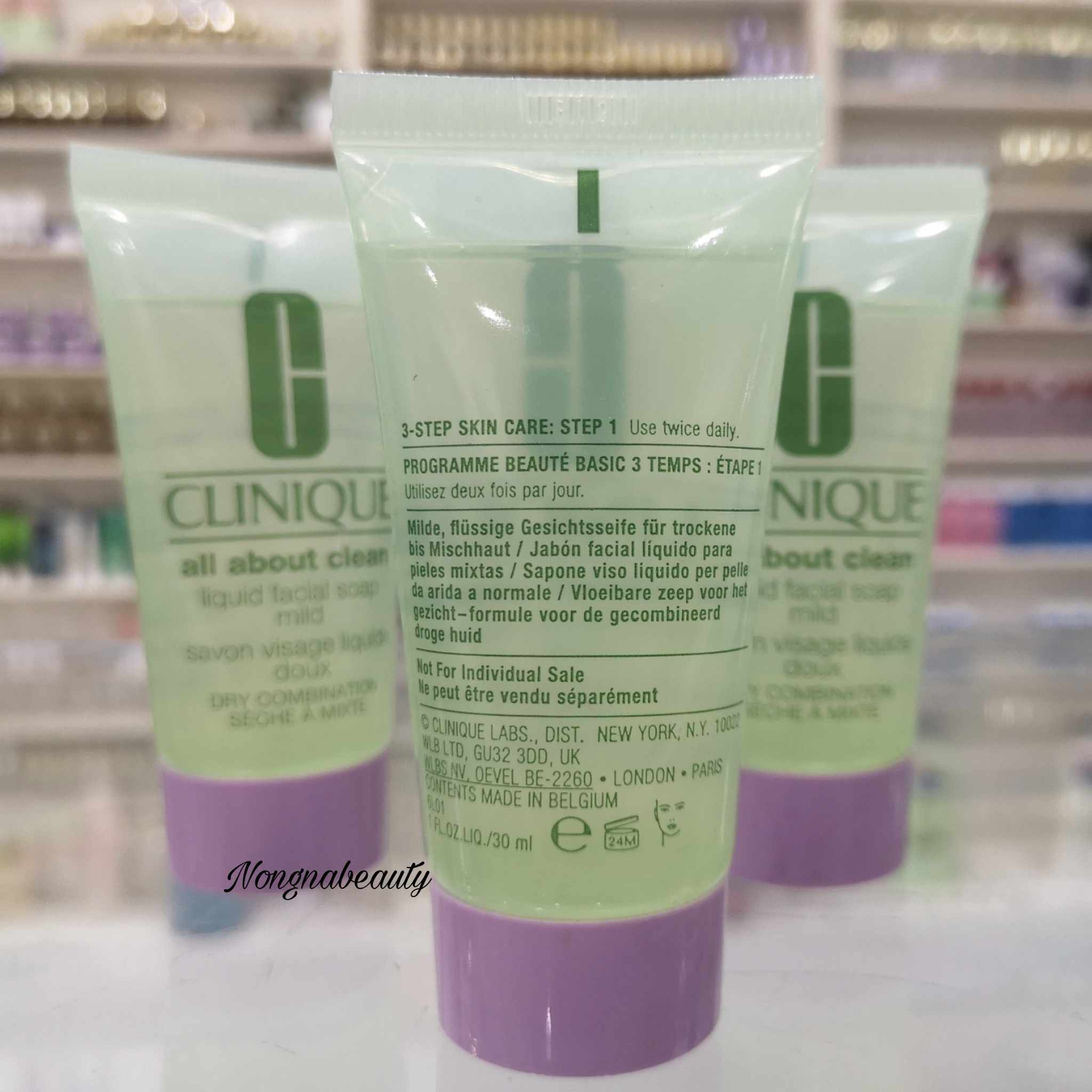 CLINIQUE Liquid Facial Soap Mild 30ml.สบู่เหลวทำความสะอาดผิวหน้า เนื้อเจลใส ฟองนุ่มละเอียด