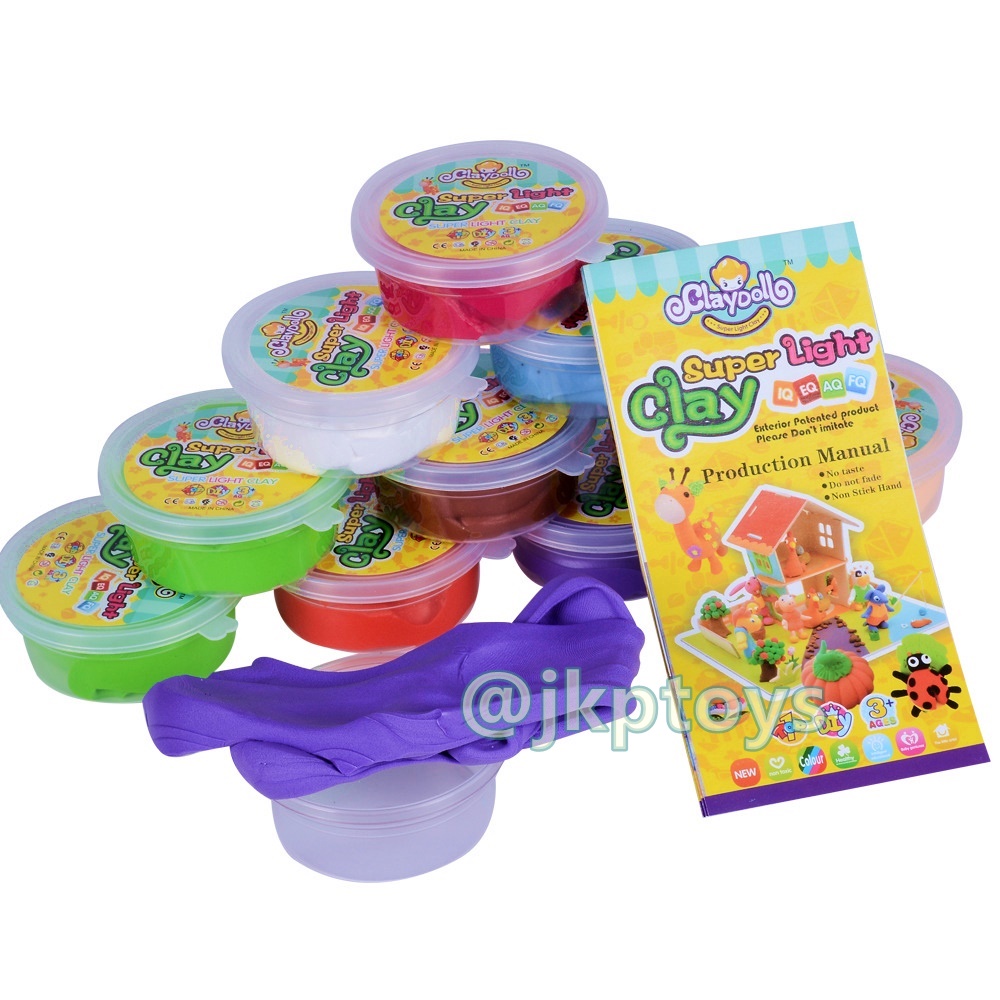 เซตดินเบาเกาหลี 24 กระปุกพร้อมคู่มือปั้นเเละอุปกรณ์