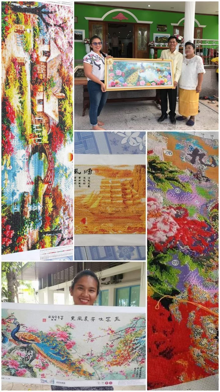 เสือมงคล ชุดปักครอสติส พิมพ์ลาย ครอสติสจีน งานฝีมือทำที่บ้าน DIY