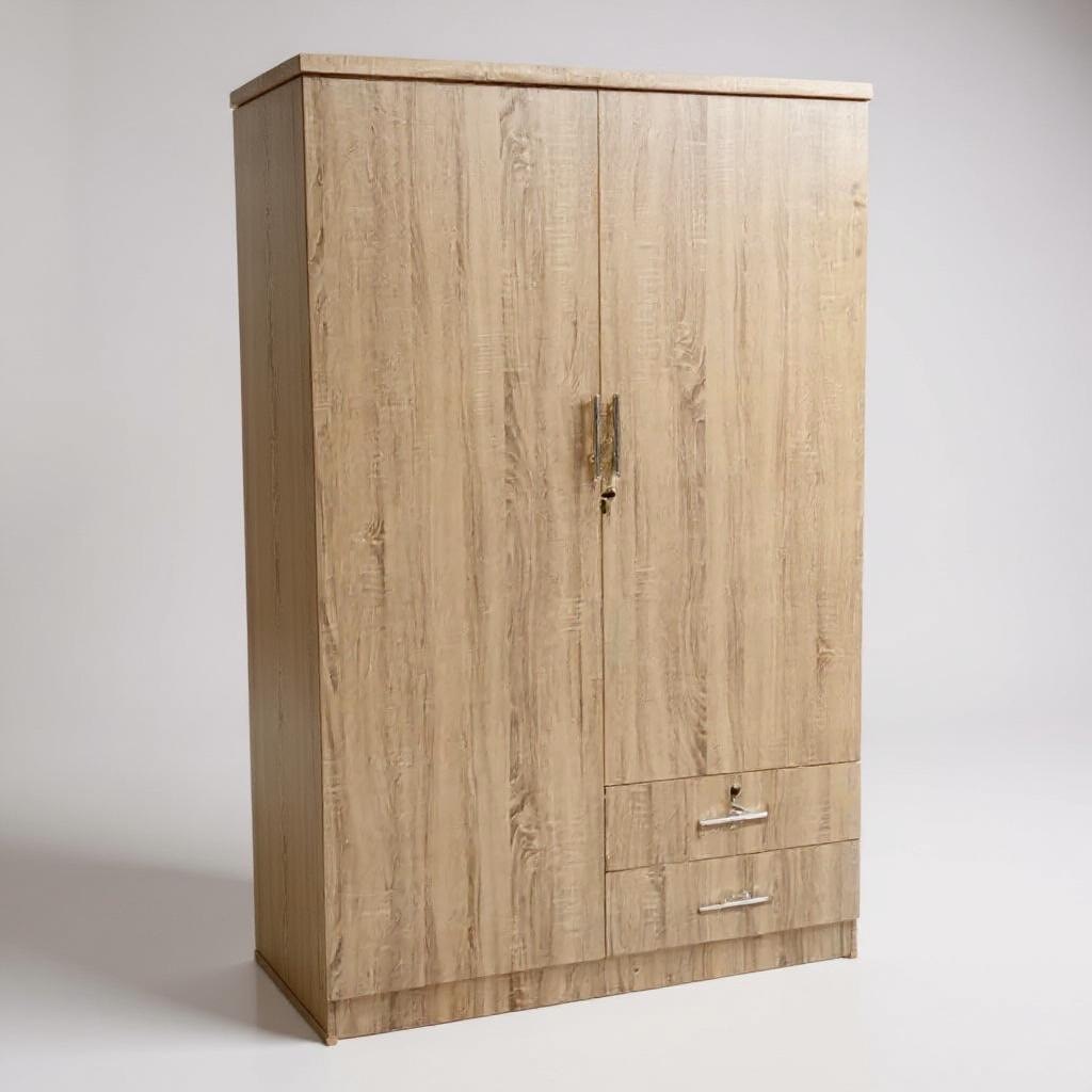 ตู้เสื้อผ้า ขนาด 120 ซม. สีโซลิค- วัสดุไม้พาร์ติเคิลบอร์ด แข็งแรง ทนทาน