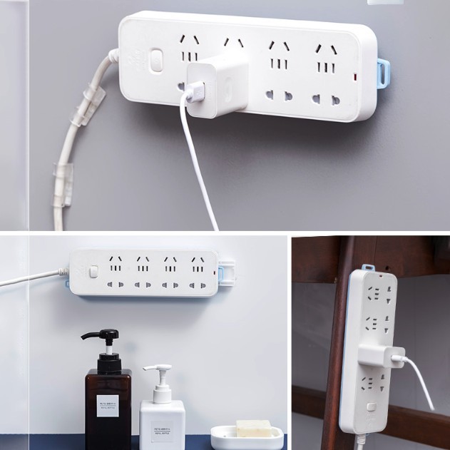 ที่แขวนที่เก็บของอเนกประสงค์ ที่แขวนปลั๊กไฟติดผนัง แบบไม่ต้องเจาะผนัง/1159