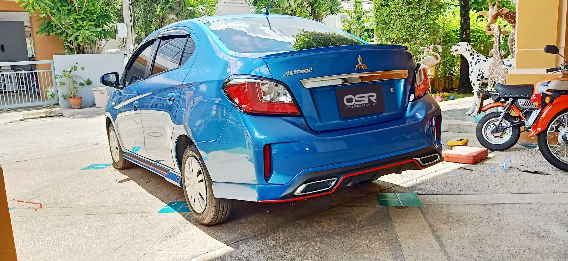 ชุดแต่งรถ สเกิร์ต-สปอยเลอร์ New Mitsubishi Attrage 2020 ทรง SR-Limited By OSR