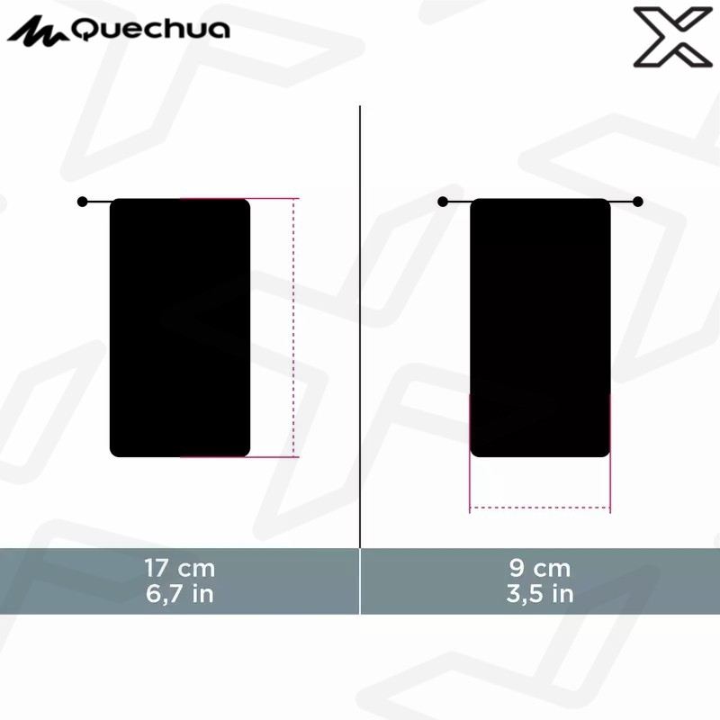 QUECHUA ถุงผ้าไมโครไฟเบอร์สำหรับใส่แว่นตารุ่น MH ACC 120 (สีดำ)