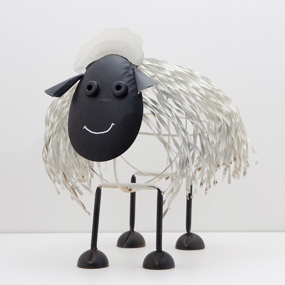 U-RO DECOR เครื่องประดับตกแต่งสวน รุ่น SHEEP (เเกะน้อย) - สีขาว/ดำ