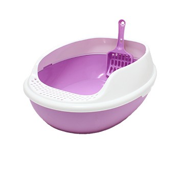 กระบะทรายลูกแมวทรงรี+เช็ดเท้า+ที่ตัก(เหมาะสำหรับลูกแมว)