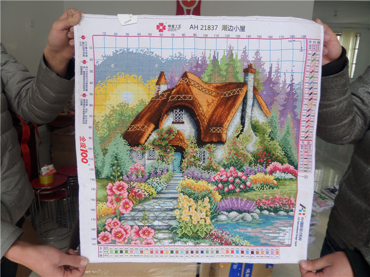 วิว ชุดปักครอสติช พิมพ์ลาย ครอสติสจีน งานฝีมือ DIY