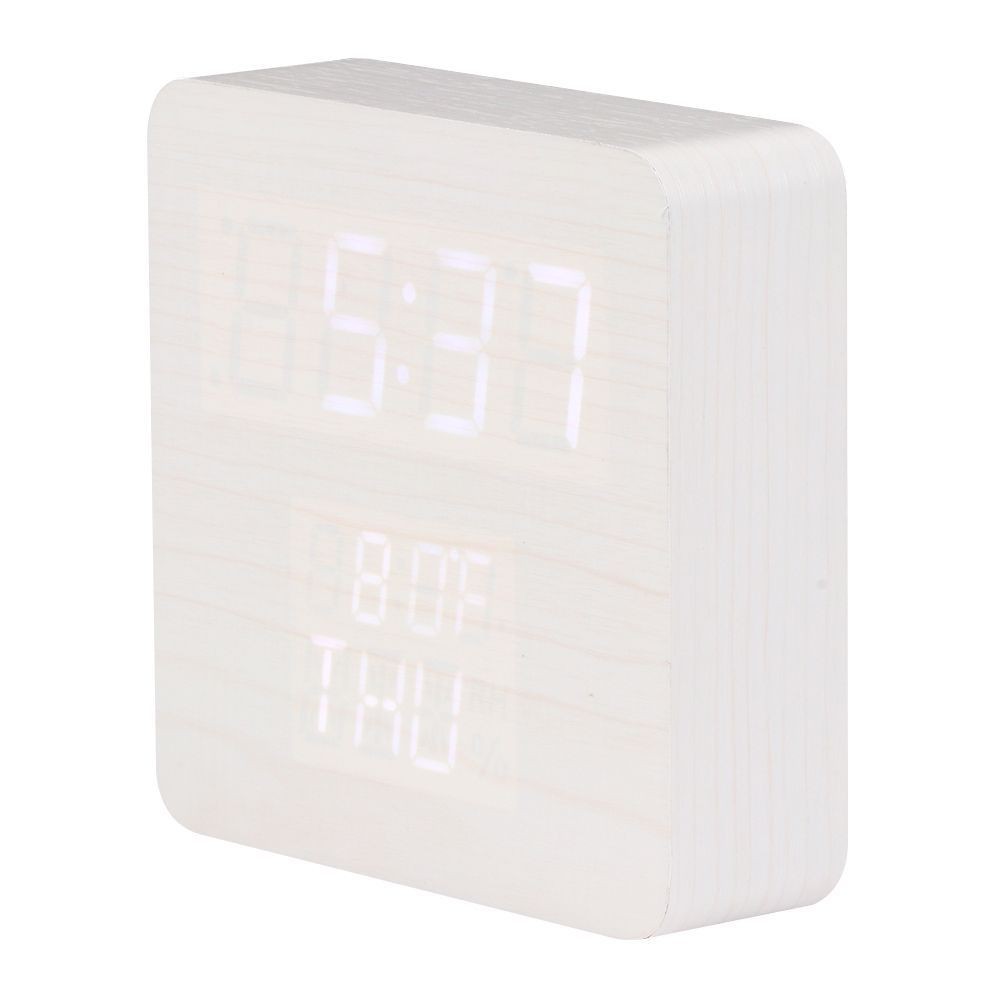 นาฬิกา LED HOME LIVING STYLE SQUARE 12X12 ซม. สีเทา นาฬิกา