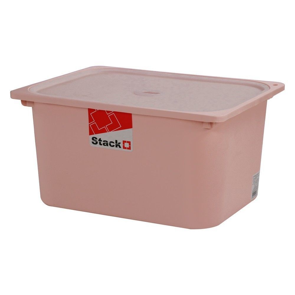 กล่องฝาปิด STACKO 2011B 43x33x22 ซม. สีชมพู