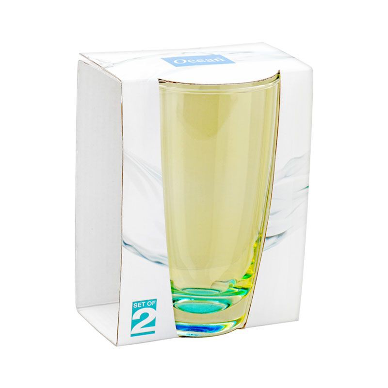 OCEANGLASS แก้วน้ำ Amber Reflection รุ่น 2J12016G0003 ขนาด 455 มล. สีเหลือง ปลอดภัยสำหรับใส่อาหารทั่วไป ทำความสะอาดง่าย