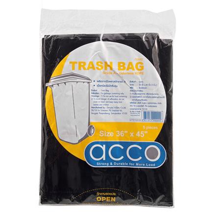 ถุงขยะบางดำ ACCO 36x45 นิ้ว 5 ใบ สะดวกต่อการใช้งาน