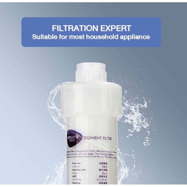 Biruite แท่งกรองน้ำ Shower Filter กรองน้ำฝักบัว ที่กรองน้ำ ฟิลเตอร์กรองน้ำ sediment filter