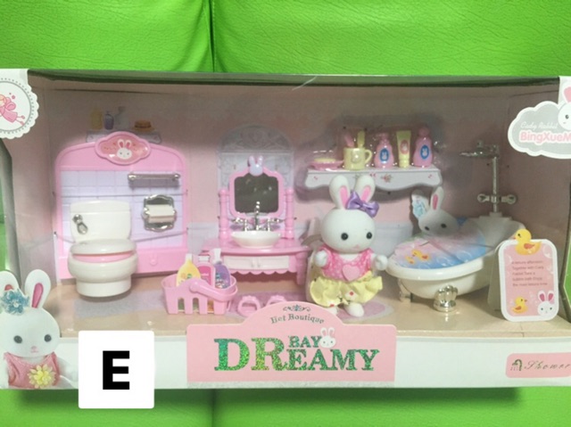 💓มีแบบใหม่💓 บ้านกระต่าย ห้องน้ำ ห้องนอนกระต่าย ร้านอาหาร เค้ก ปาร์ตี้ ห้องครัว พร้อมฟิกเกอร์กระต่าย bay dreamy miliya