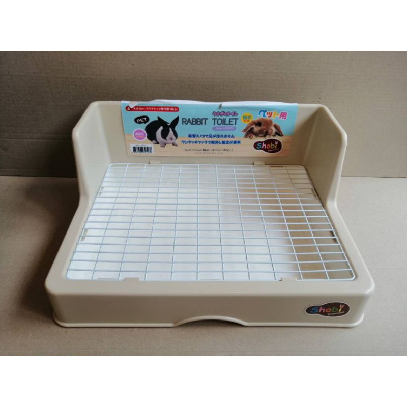shobi ห้องน้ำสำหรับสัตว์เลี้ยงเเบบสี่เหลี่ยม พื้นตะเเกรง ขนาด กว้าง41ลึก31สูง18เซนติเมตร