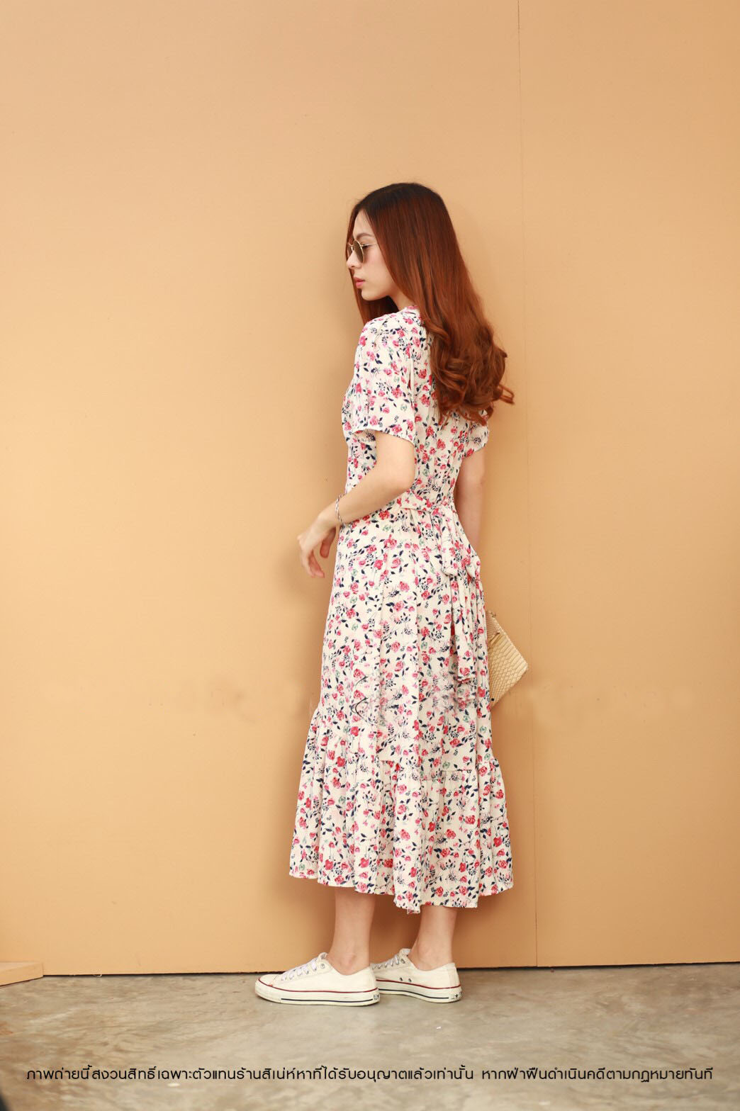 MD0041 เดรสแฟชั่น ชุดเดรสยาว แม็กซี่เดรส Maxidress ลายดอก Maxxi Dress