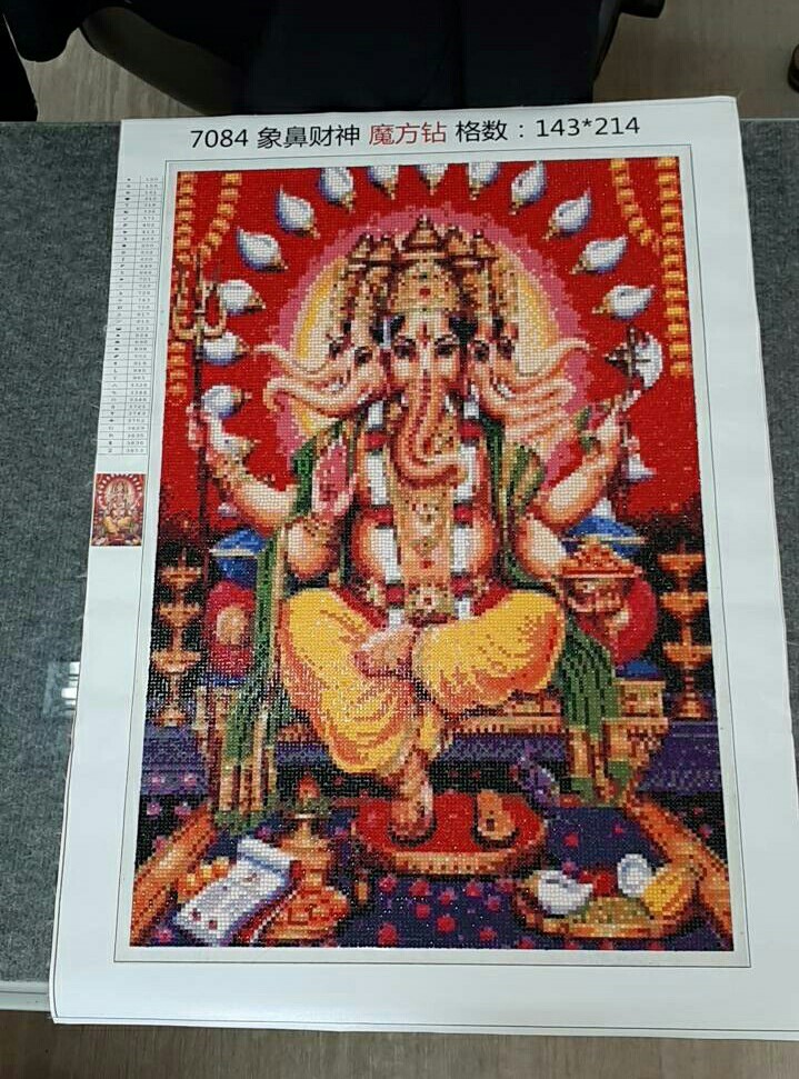 ดอกบัว4เหล่า พระพุทธเจ้า ครอสติสคริสตัล Diamond painting โมเสก ภาพติดเพชร งานฝีมือทำที่บ้าน DIY