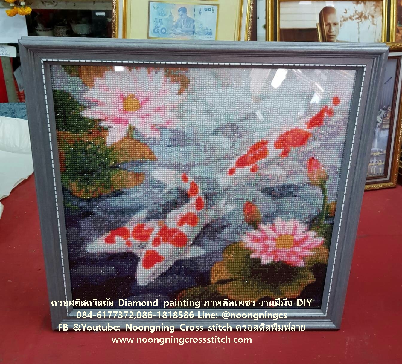 มังกรทอง ครอสติสคริสตัล Diamond painting โมเสก ภาพติดเพชร งานฝีมือทำที่บ้าน DIY